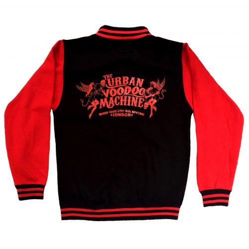 The Urban Voodoo Machine - Black & Red Letterman Jacket