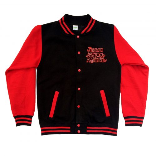 The Urban Voodoo Machine - Black & Red Letterman Jacket