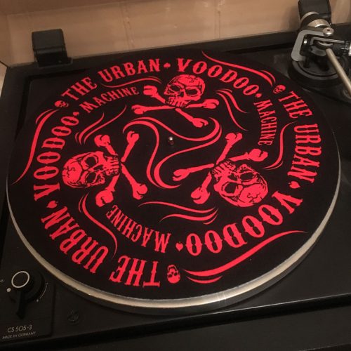 The Urban Voodoo Machine - Red Skull & Crossbones Record Slipmat