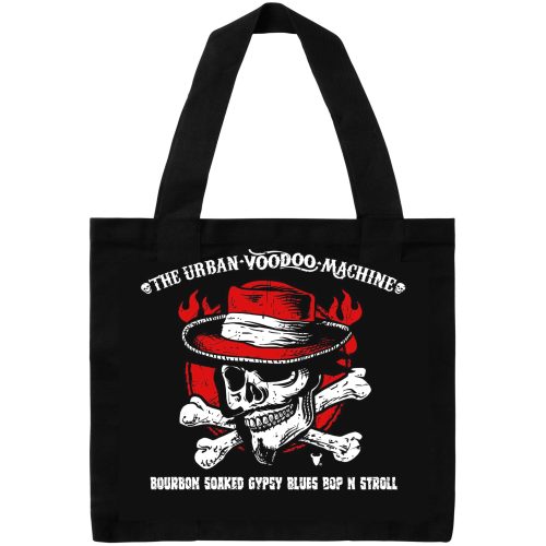 Red Hat & Crossbones - Black Tote Bag